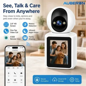 كاميرا مراقبة داخلية 1080p ثابتة — كاميرا مراقبة 1080p ثابتة تراقب بيتك من جوالك برؤية ليلية واضحة.