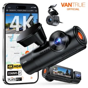 كاميرا سيارة 3 قنوات 4K+1080P+2.5K برؤية ليلية