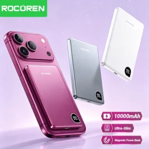 بطارية متنقلة مغناطيسية 10000mAh شحن سريع ولاسلكي