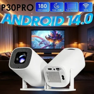 بروجكتر صغير 1080p بنظام أندرويد — واي فاي وبلوتوث — شاشة سينما في غرفتك: بروجكتر صغير بنظام أندرويد يشغل نتفليكس ويوتيوب مباشرة.